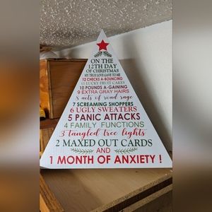 Wood Christmas Tree 12 days of Christmas